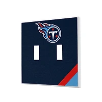 Tennessee Titans Diagonal Stripe Double Toggle Light Switch Plate