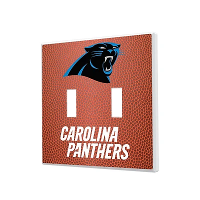 Carolina Panthers Football Design Double Toggle Light Switch Plate