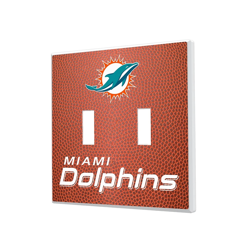 Miami Dolphins Football Design Double Toggle Light Switch Plate