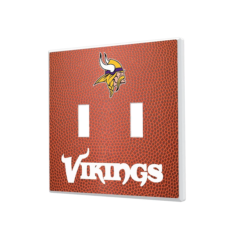 Minnesota Vikings Football Design Double Toggle Light Switch Plate