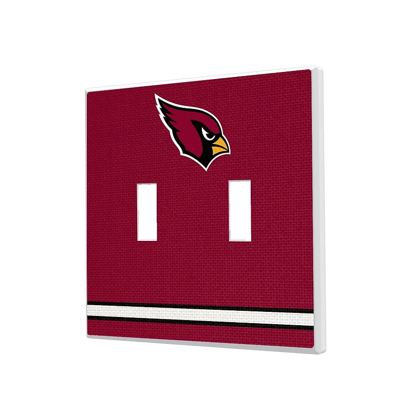 Arizona Cardinals Stripe Double Toggle Light Switch Plate