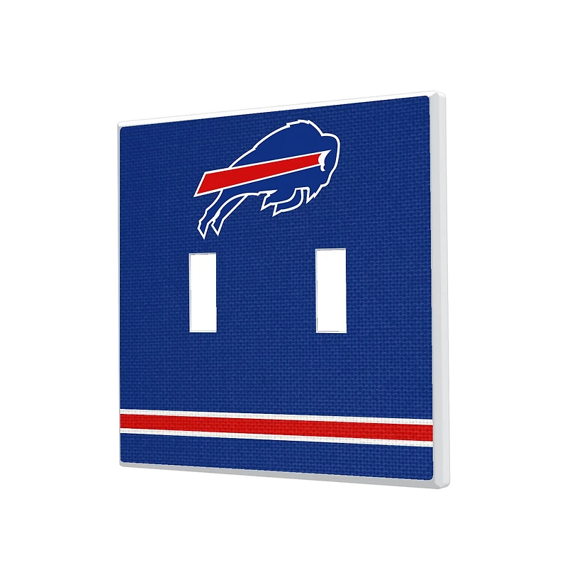 Buffalo Bills Stripe Double Toggle Light Switch Plate