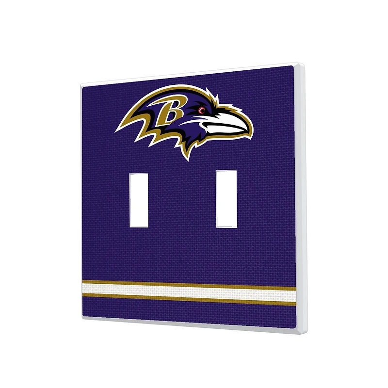 Baltimore Ravens Stripe Double Toggle Light Switch Plate
