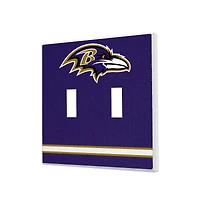 Baltimore Ravens Stripe Double Toggle Light Switch Plate