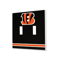 Cincinnati Bengals Stripe Double Toggle Light Switch Plate