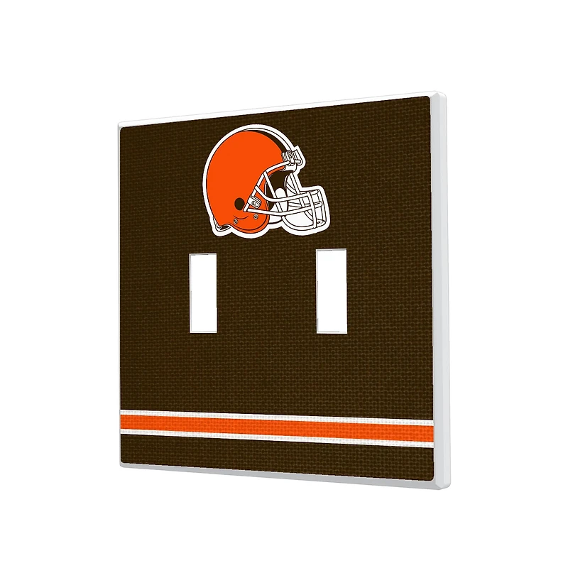 Cleveland Browns Stripe Double Toggle Light Switch Plate
