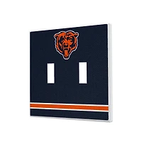 Chicago Bears Stripe Double Toggle Light Switch Plate