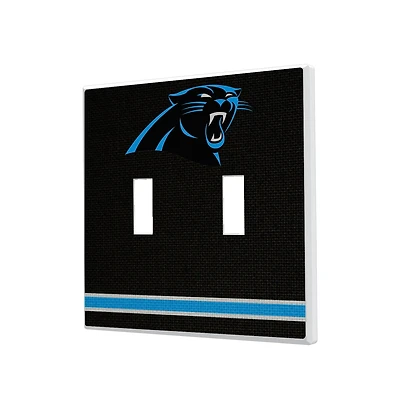 Carolina Panthers Stripe Double Toggle Light Switch Plate