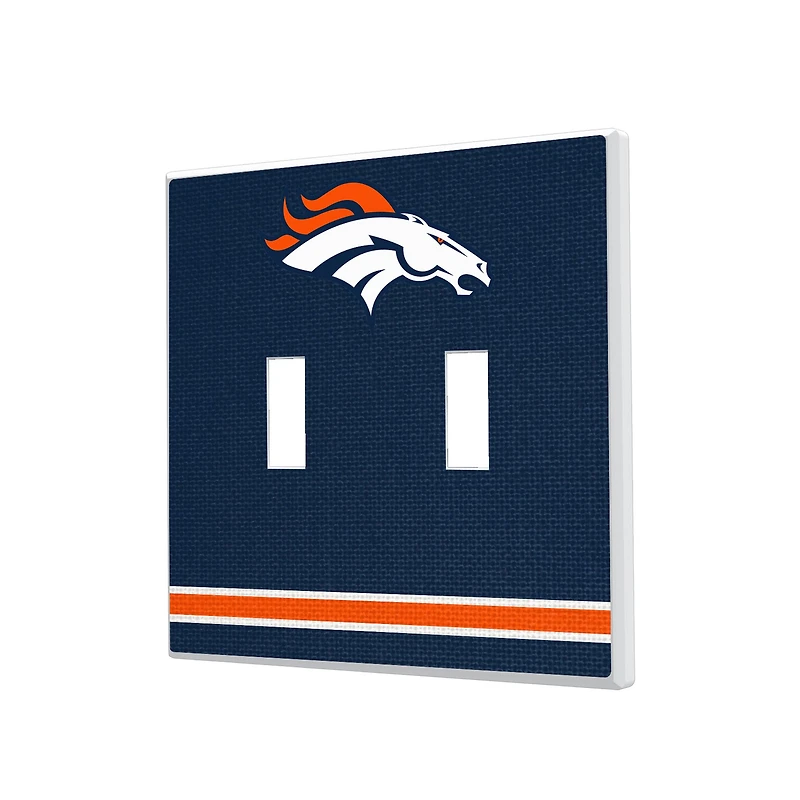 Denver Broncos Stripe Double Toggle Light Switch Plate