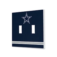 Dallas Cowboys Stripe Double Toggle Light Switch Plate