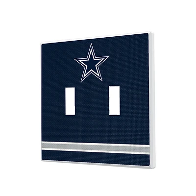 Dallas Cowboys Stripe Double Toggle Light Switch Plate