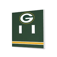 Green Bay Packers Stripe Double Toggle Light Switch Plate