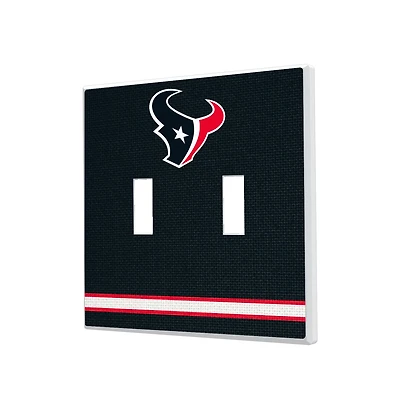 Houston Texans Stripe Double Toggle Light Switch Plate