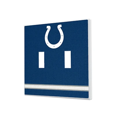 Indianapolis Colts Stripe Double Toggle Light Switch Plate