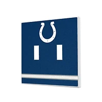 Indianapolis Colts Stripe Double Toggle Light Switch Plate