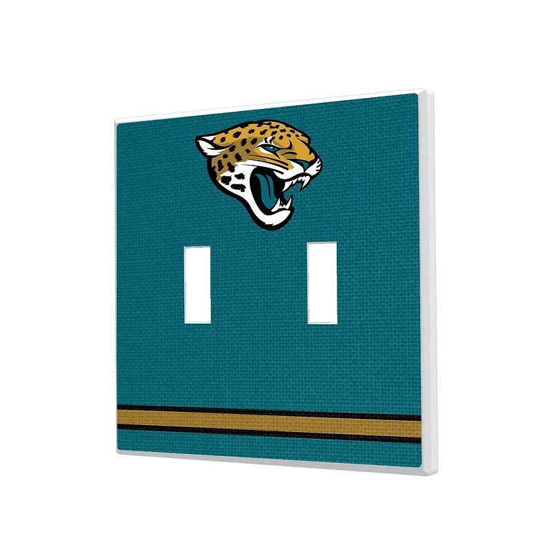 Jacksonville Jaguars Stripe Double Toggle Light Switch Plate