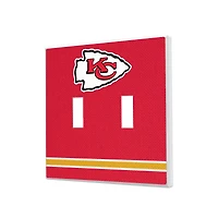Kansas City Chiefs Stripe Double Toggle Light Switch Plate