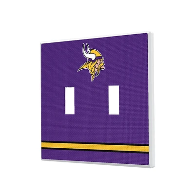 Minnesota Vikings Stripe Double Toggle Light Switch Plate