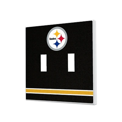 Pittsburgh Steelers Stripe Double Toggle Light Switch Plate