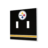 Pittsburgh Steelers Stripe Double Toggle Light Switch Plate