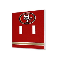 San Francisco 49ers Stripe Double Toggle Light Switch Plate