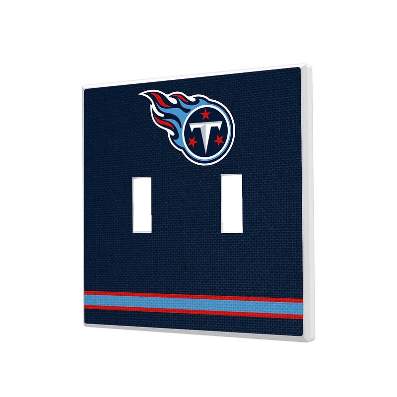Tennessee Titans Stripe Double Toggle Light Switch Plate