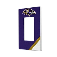 Baltimore Ravens Diagonal Stripe Single Rocker Light Switch Plate