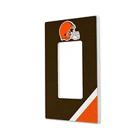 Cleveland Browns Diagonal Stripe Single Rocker Light Switch Plate