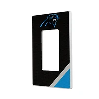 Carolina Panthers Diagonal Stripe Single Rocker Light Switch Plate