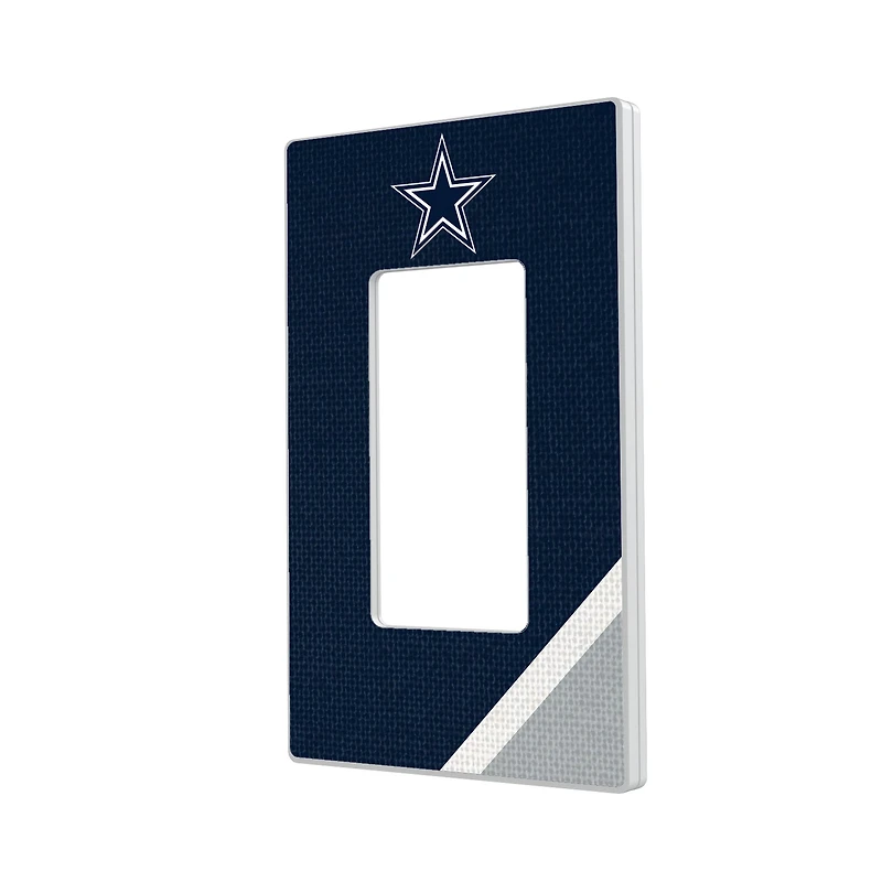 Dallas Cowboys Diagonal Stripe Single Rocker Light Switch Plate