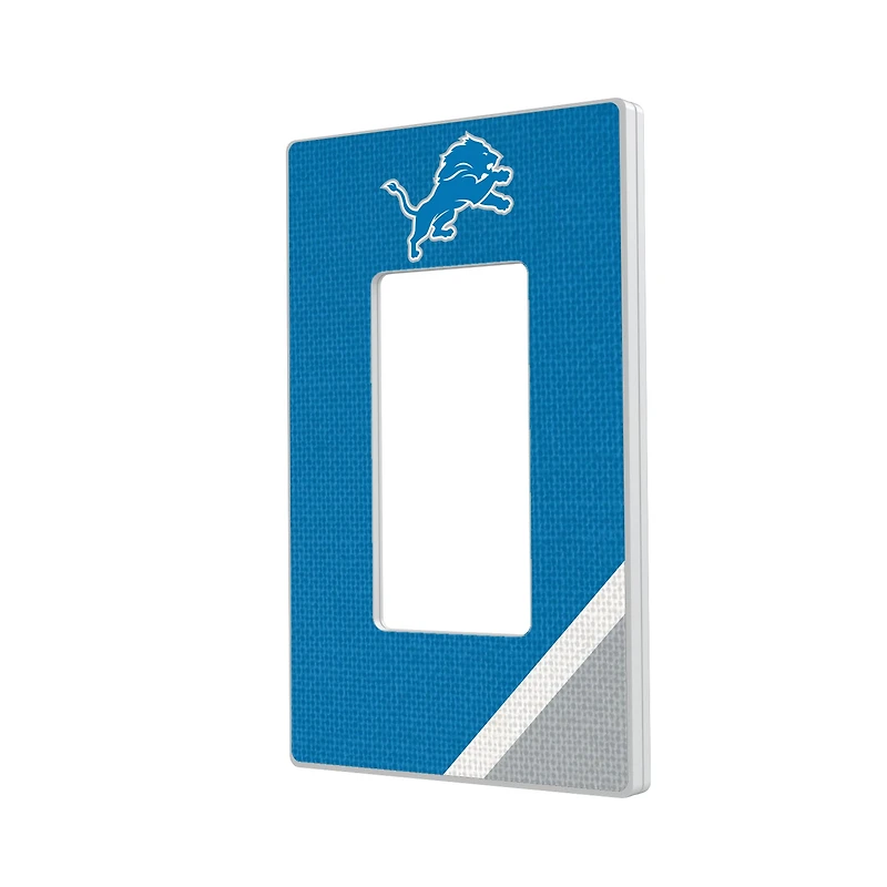 Detroit Lions Diagonal Stripe Single Rocker Light Switch Plate