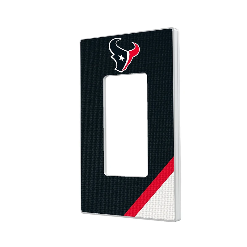 Houston Texans Diagonal Stripe Single Rocker Light Switch Plate