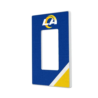 Los Angeles Rams Diagonal Stripe Single Rocker Light Switch Plate