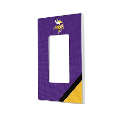 Minnesota Vikings Diagonal Stripe Single Rocker Light Switch Plate