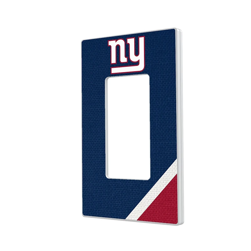 New York Giants Diagonal Stripe Single Rocker Light Switch Plate