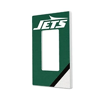 New York Jets Diagonal Stripe Single Rocker Light Switch Plate