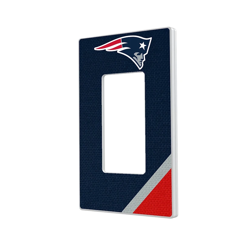 New England Patriots Diagonal Stripe Single Rocker Light Switch Plate