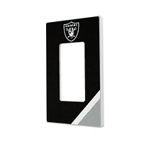 Las Vegas Raiders Diagonal Stripe Single Rocker Light Switch Plate