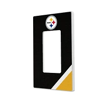 Pittsburgh Steelers Diagonal Stripe Single Rocker Light Switch Plate