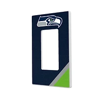 Seattle Seahawks Diagonal Stripe Single Rocker Light Switch Plate