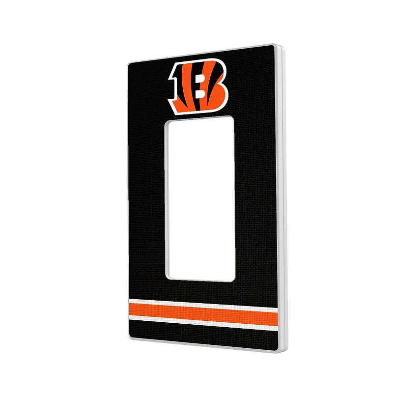 Cincinnati Bengals Stripe Single Rocker Light Switch Plate