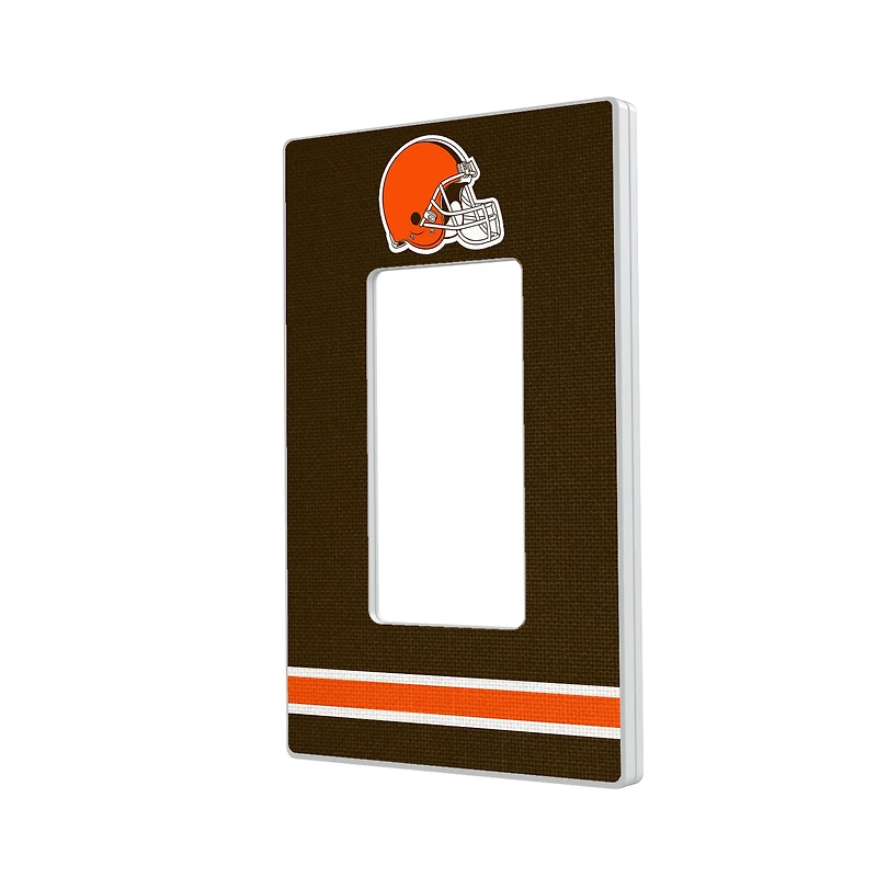Cleveland Browns Stripe Single Rocker Light Switch Plate