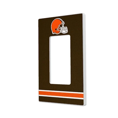 Cleveland Browns Stripe Single Rocker Light Switch Plate