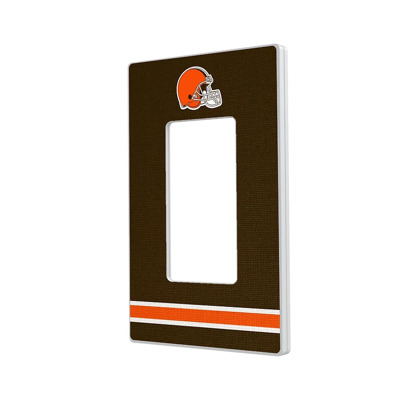 Cleveland Browns Stripe Single Rocker Light Switch Plate