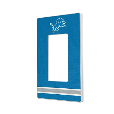 Detroit Lions Stripe Single Rocker Light Switch Plate