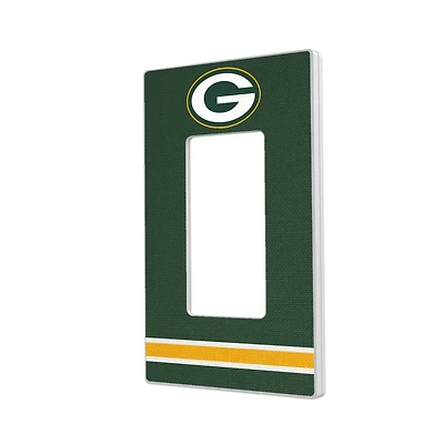 Green Bay Packers Stripe Single Rocker Light Switch Plate