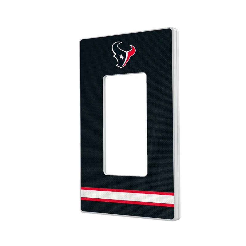 Houston Texans Stripe Single Rocker Light Switch Plate
