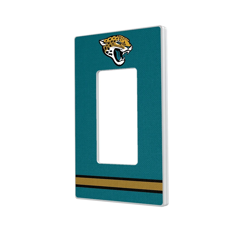 Jacksonville Jaguars Stripe Single Rocker Light Switch Plate