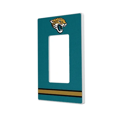 Jacksonville Jaguars Stripe Single Rocker Light Switch Plate