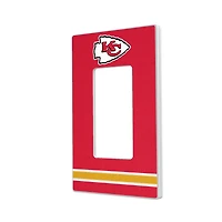 Kansas City Chiefs Stripe Single Rocker Light Switch Plate